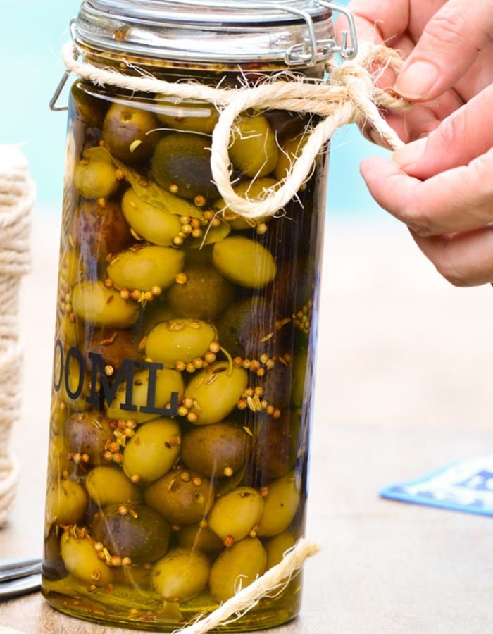 Olives prepared for packing